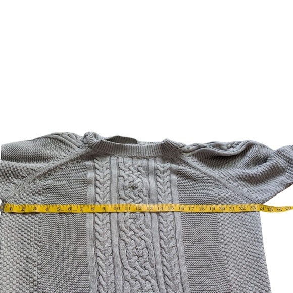 Twigg + Feather Blair Sweater Grey Cable Knit Relaxed Fit Cabin Retro Women's XS - Picture 11 of 12